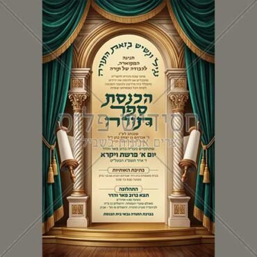 מודעה להכנסת ספר תורה